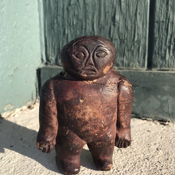 Museum Retired Taino Effigy PreColumbian MesoAmerican Shamanic Statue Aztec God - Picture 6 of 8